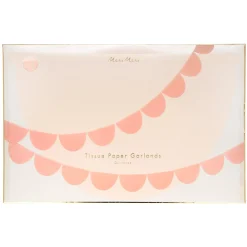 Peach Tissue Paper Scallop Garland Set><noscript><img width=