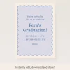 Periwinkle Scallop Download & Print Invitation>Meri Meri New