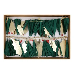 Pine Needles & Golden Holly Garland><noscript><img width=