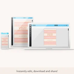 Pink Cabana Stripe Download & Print Invitation>Meri Meri Discount