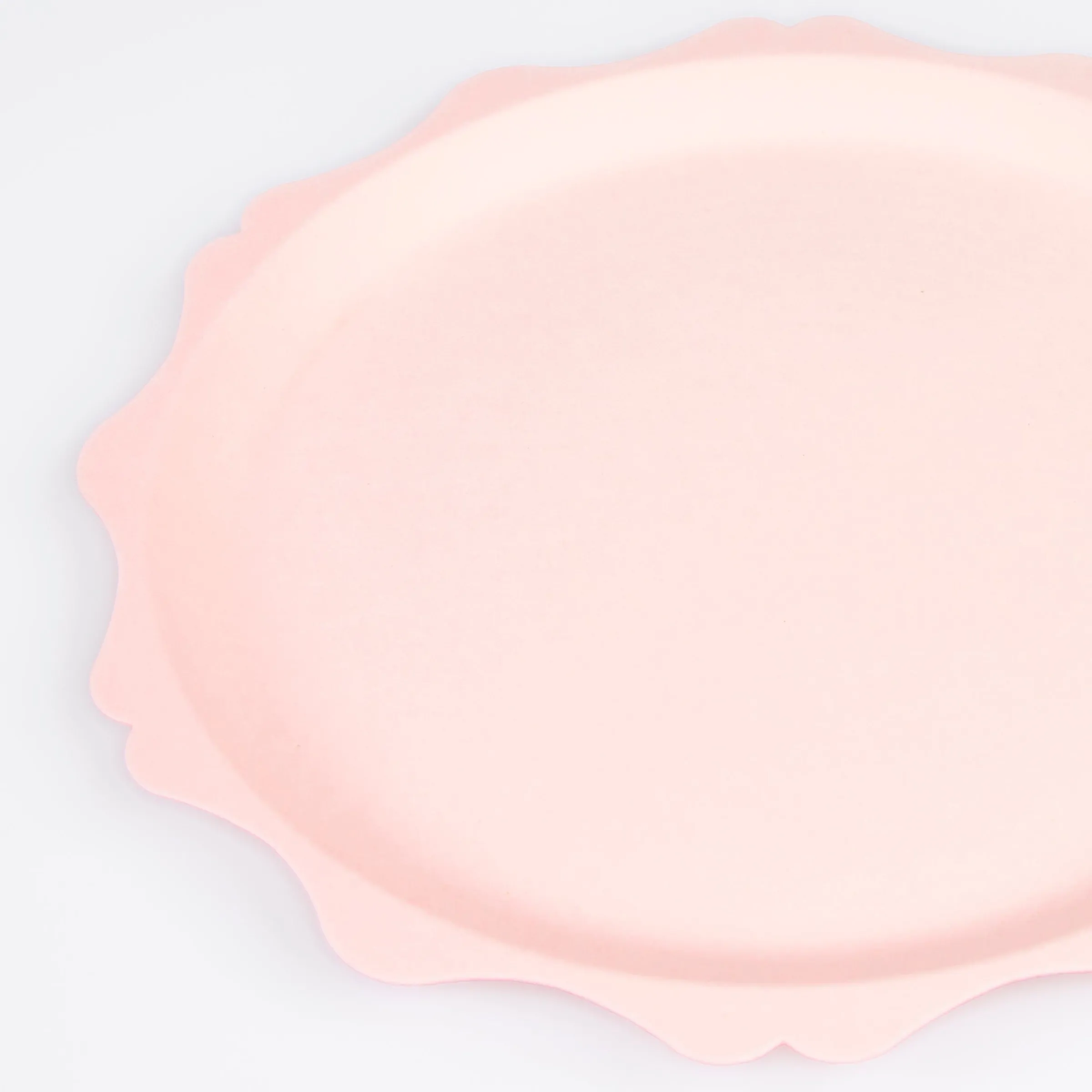 Pink Decorative Edge Compostable Side Plates (x 8)>Meri Meri Clearance