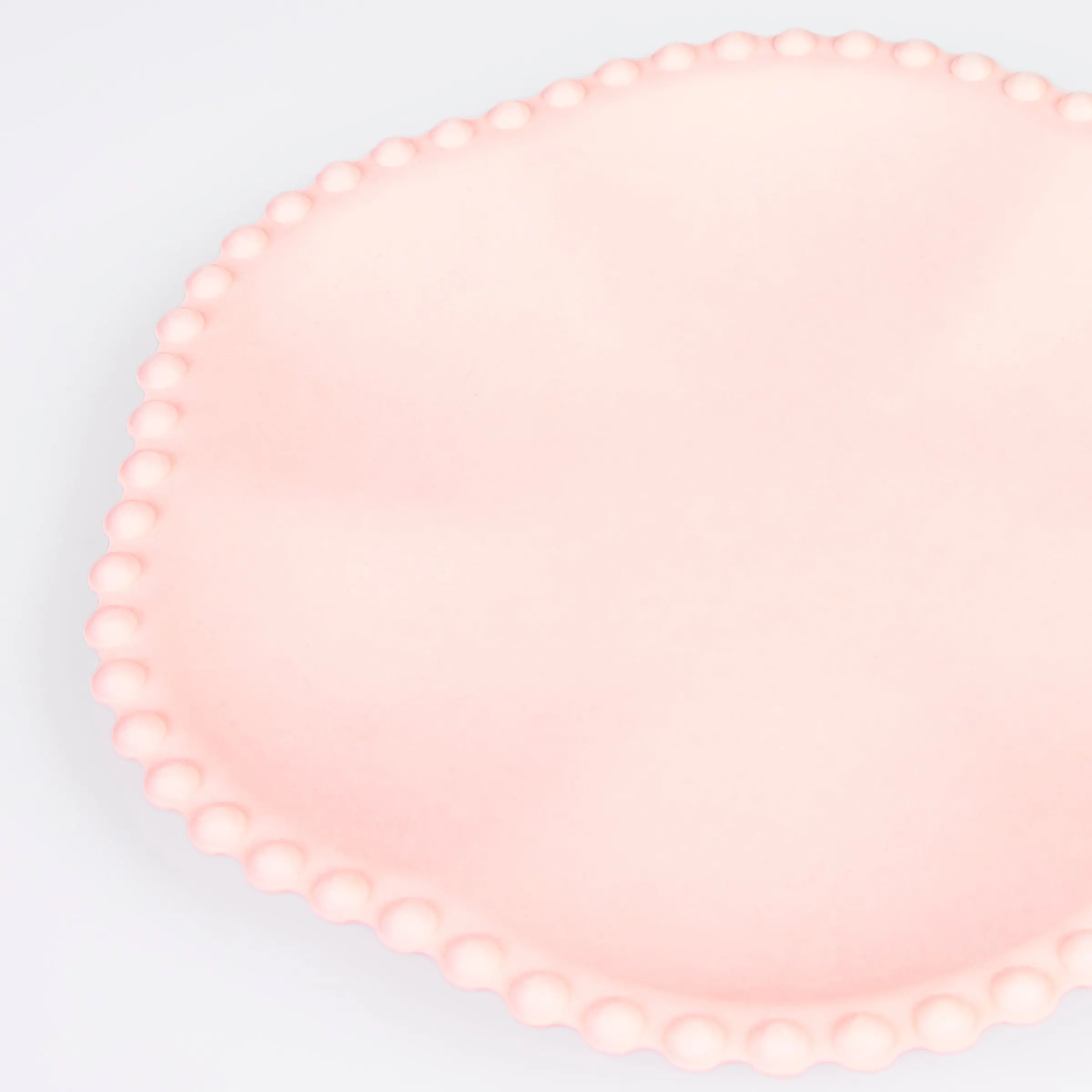 Pink Dot Edged Flower Compostable Dinner Plates (x 8)>Meri Meri Outlet