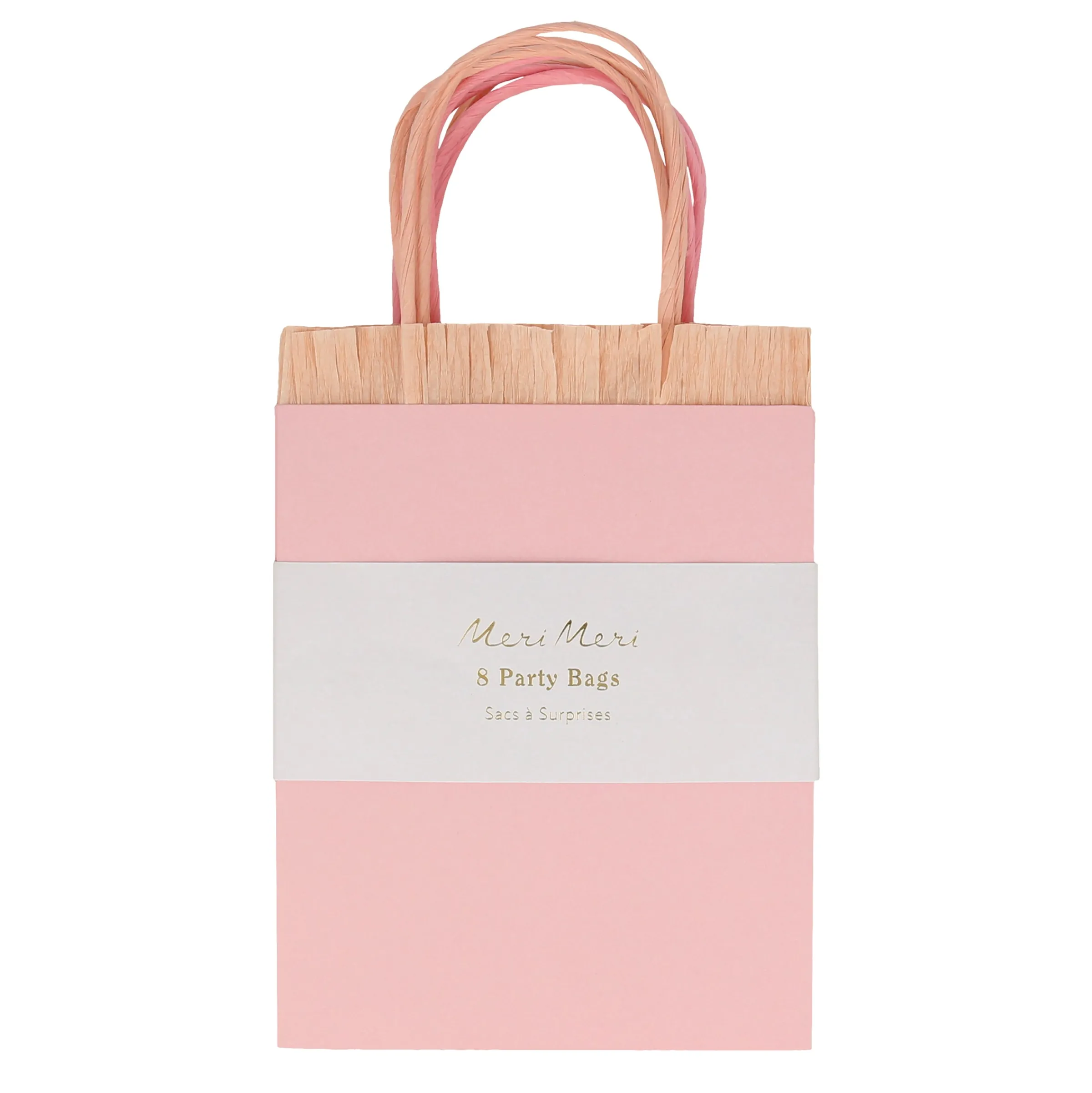 Pink Fringe Party Bags (x 8)>Meri Meri Outlet