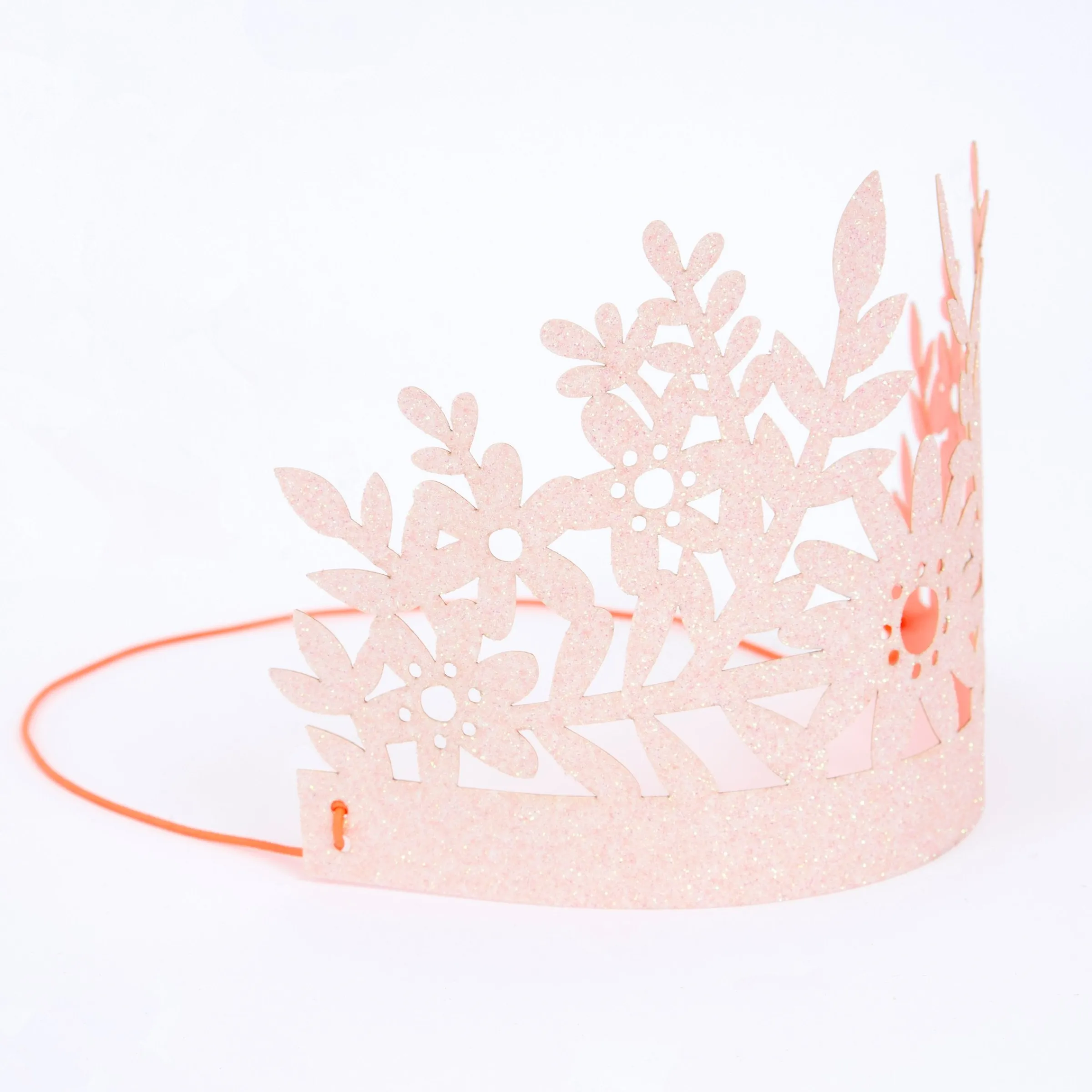 Pink Glitter Party Crowns (x 8)>Meri Meri Outlet