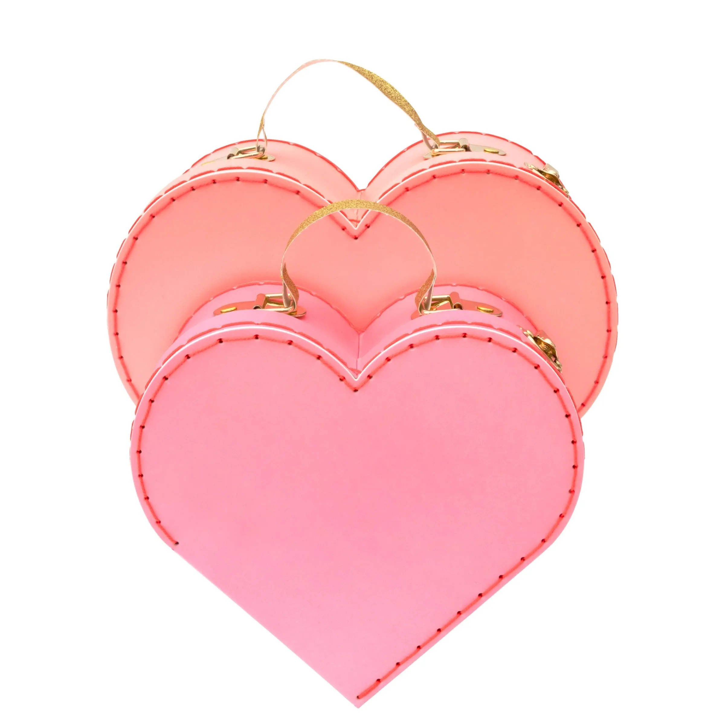 Pink Heart Suitcases (x 2)>Meri Meri Fashion