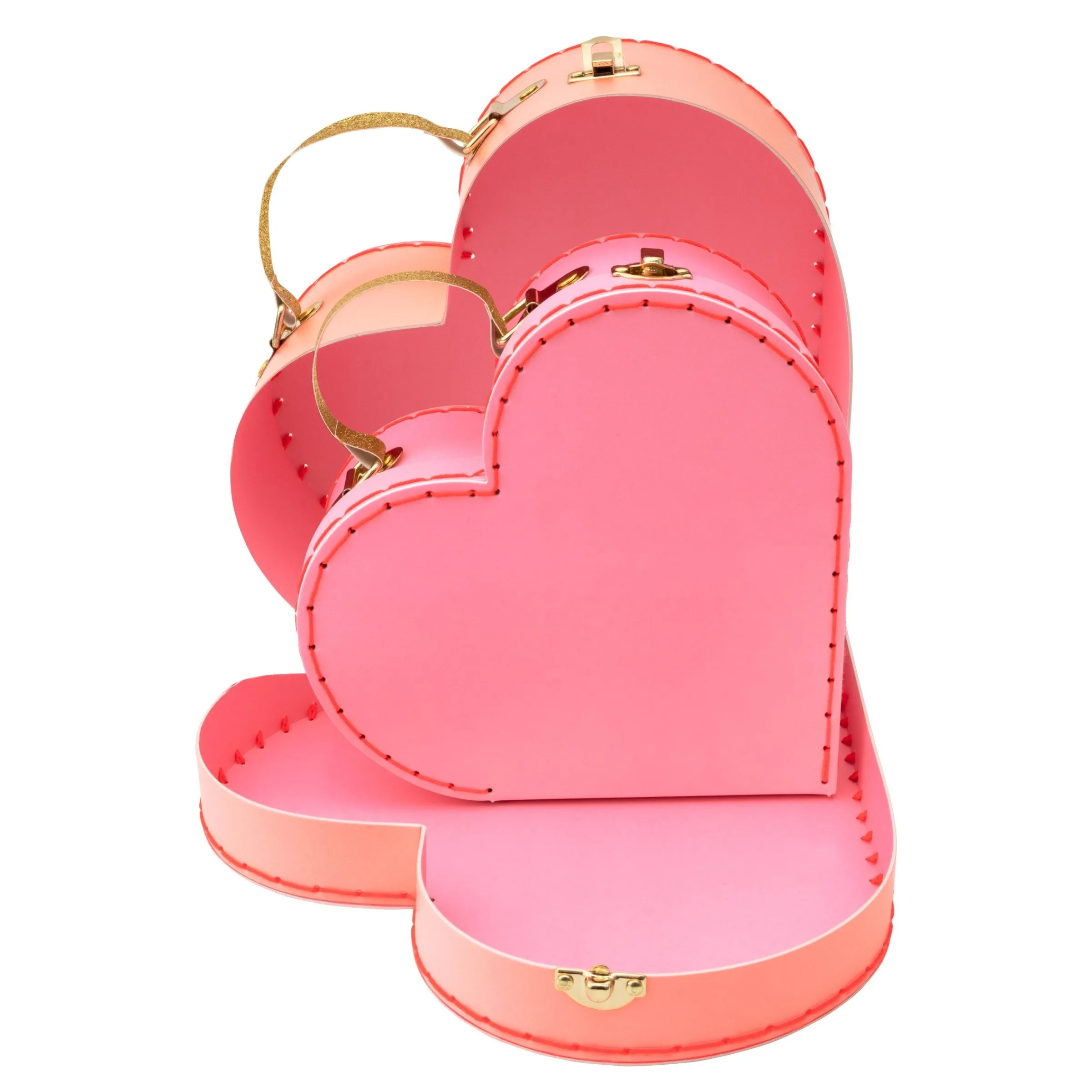 Pink Heart Suitcases (x 2)>Meri Meri Fashion