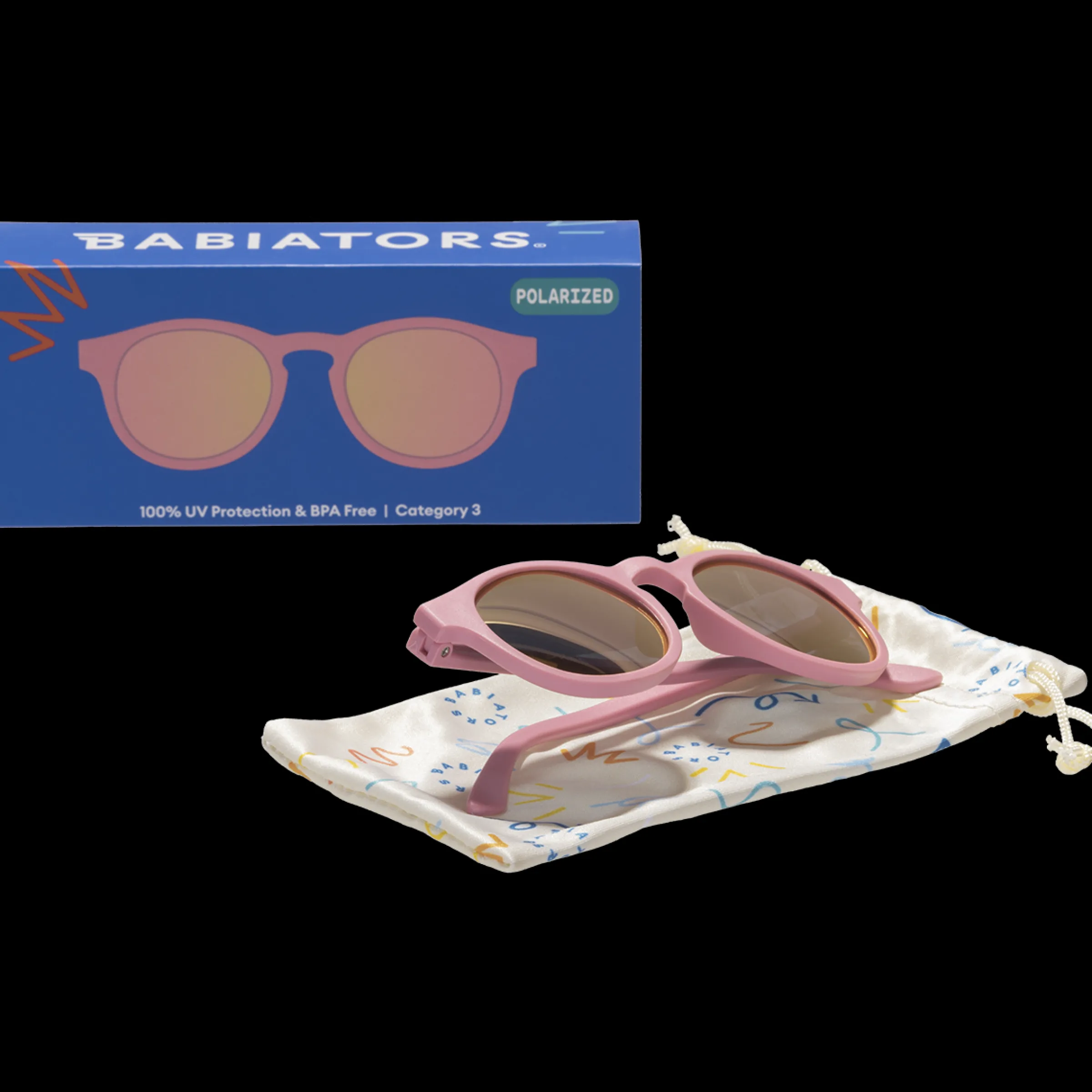 Pink Keyhole Mirrored Lense Sunglasses>Meri Meri New