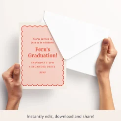 Pink Scallop Download & Print Invitation><noscript><img width=