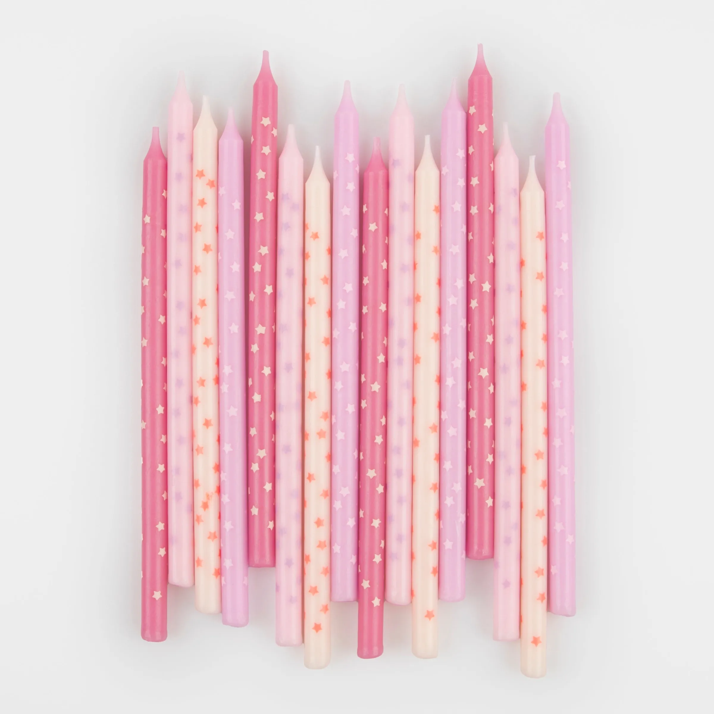 Pink Stars Candles (x 16)>Meri Meri Outlet