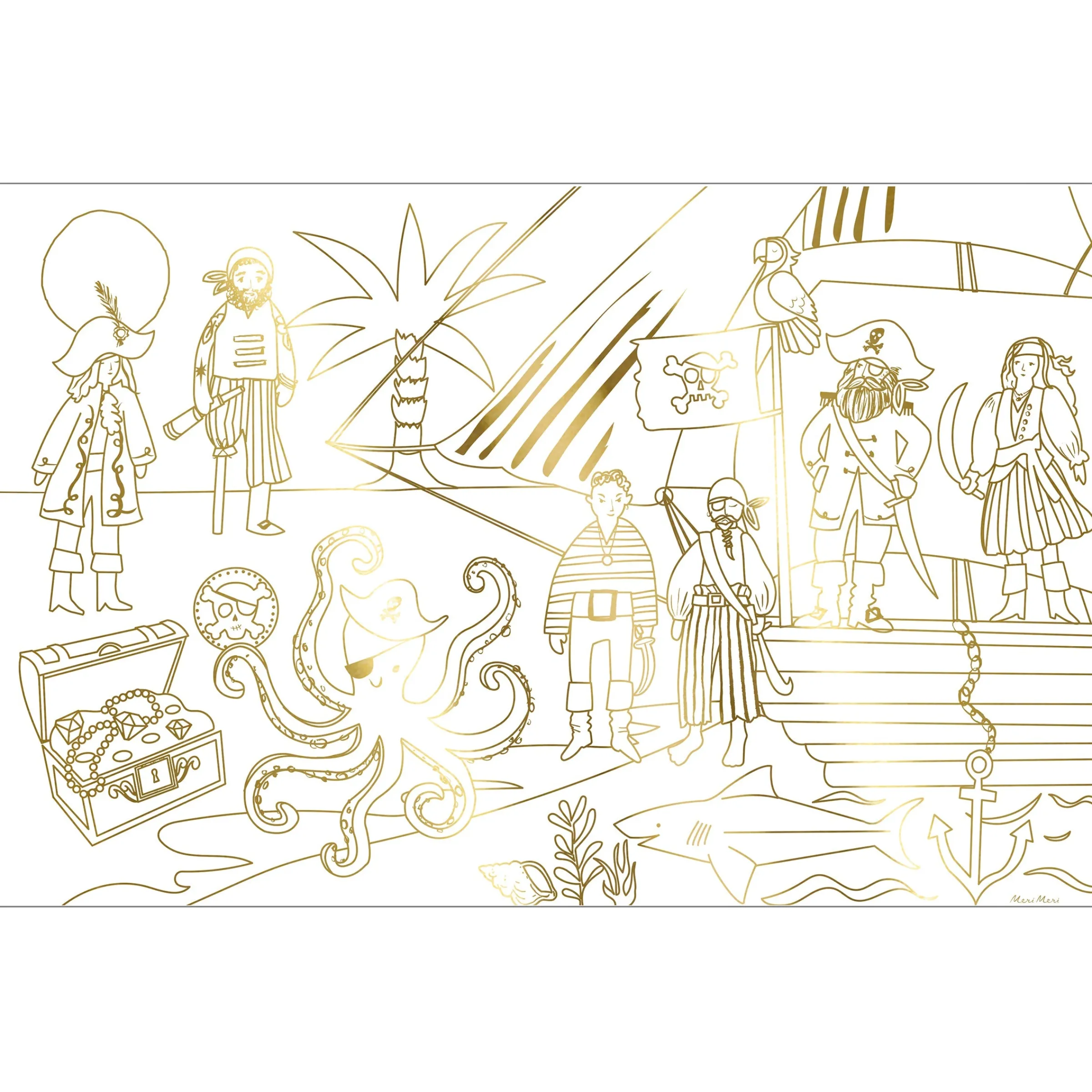 Pirate Coloring Posters (x 2)>Meri Meri Outlet