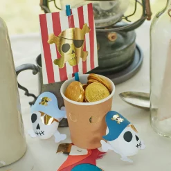 Pirate Cup & Straws Set (x 8)>Meri Meri Outlet