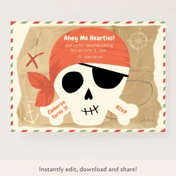 Pirate Download & Print Invitation>Meri Meri Sale