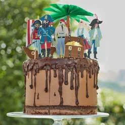 Pirates & Palm Tree Cake Toppers (x 7)>Meri Meri Hot