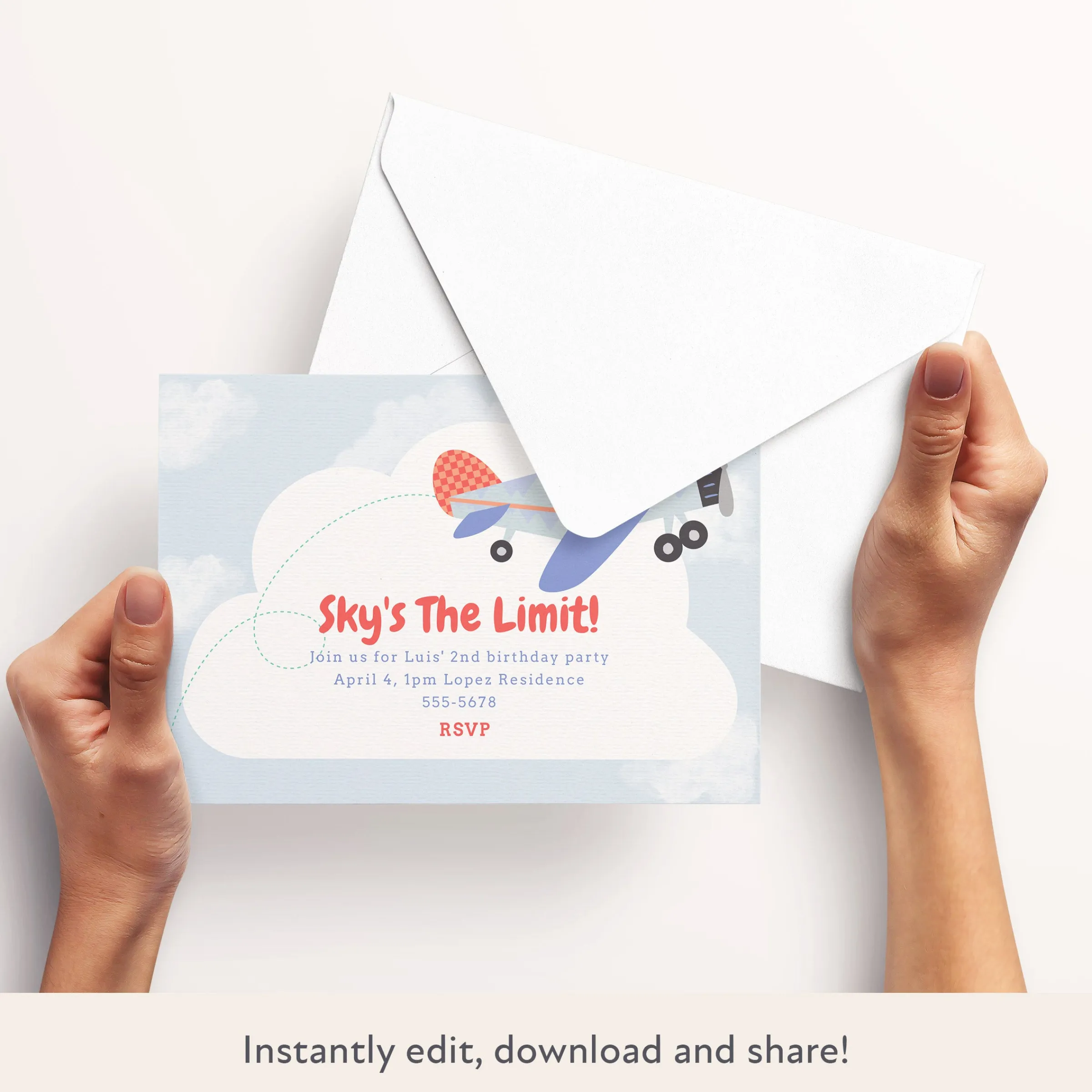 Plane Download & Print Invitation>Meri Meri Sale