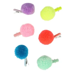 Pompom Unicorn Hair Clips (x 6)><noscript><img width=