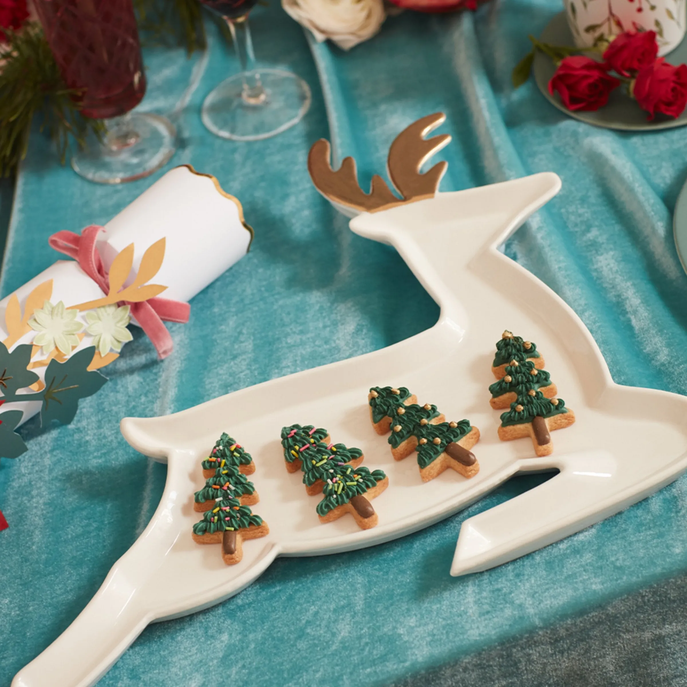 Porcelain Reindeer Plates (x 2)>Meri Meri New