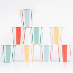 Preppy Stripe Cups (x 8)>Meri Meri Discount