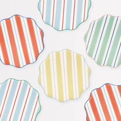 Preppy Stripe Side Plates (x 8)>Meri Meri Clearance