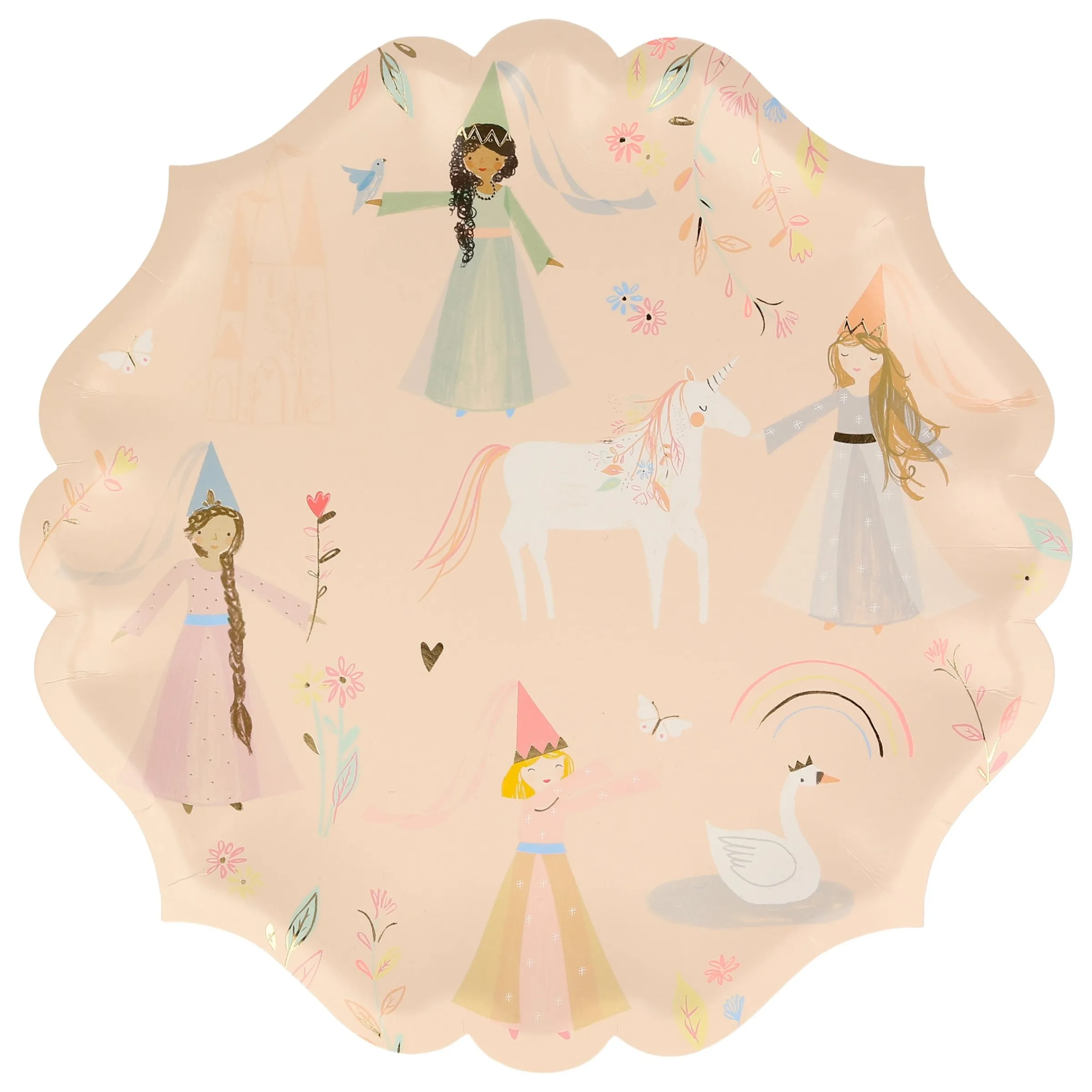 Princess Large Plates (x 8)>Meri Meri Fashion