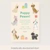 Puppy Download & Print Invitation>Meri Meri Clearance