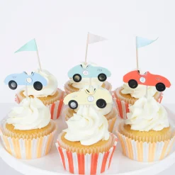 Race Car Cupcake Kit (x 24 toppers)>Meri Meri Clearance