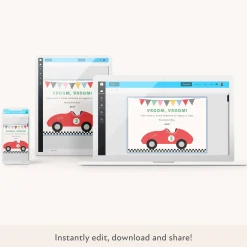 Race Car Download & Print Invitation>Meri Meri Discount