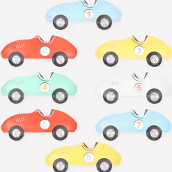 Race Car Plates (x 8)>Meri Meri Hot