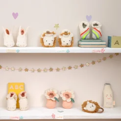 Rainbow Baby Booties><noscript><img width=