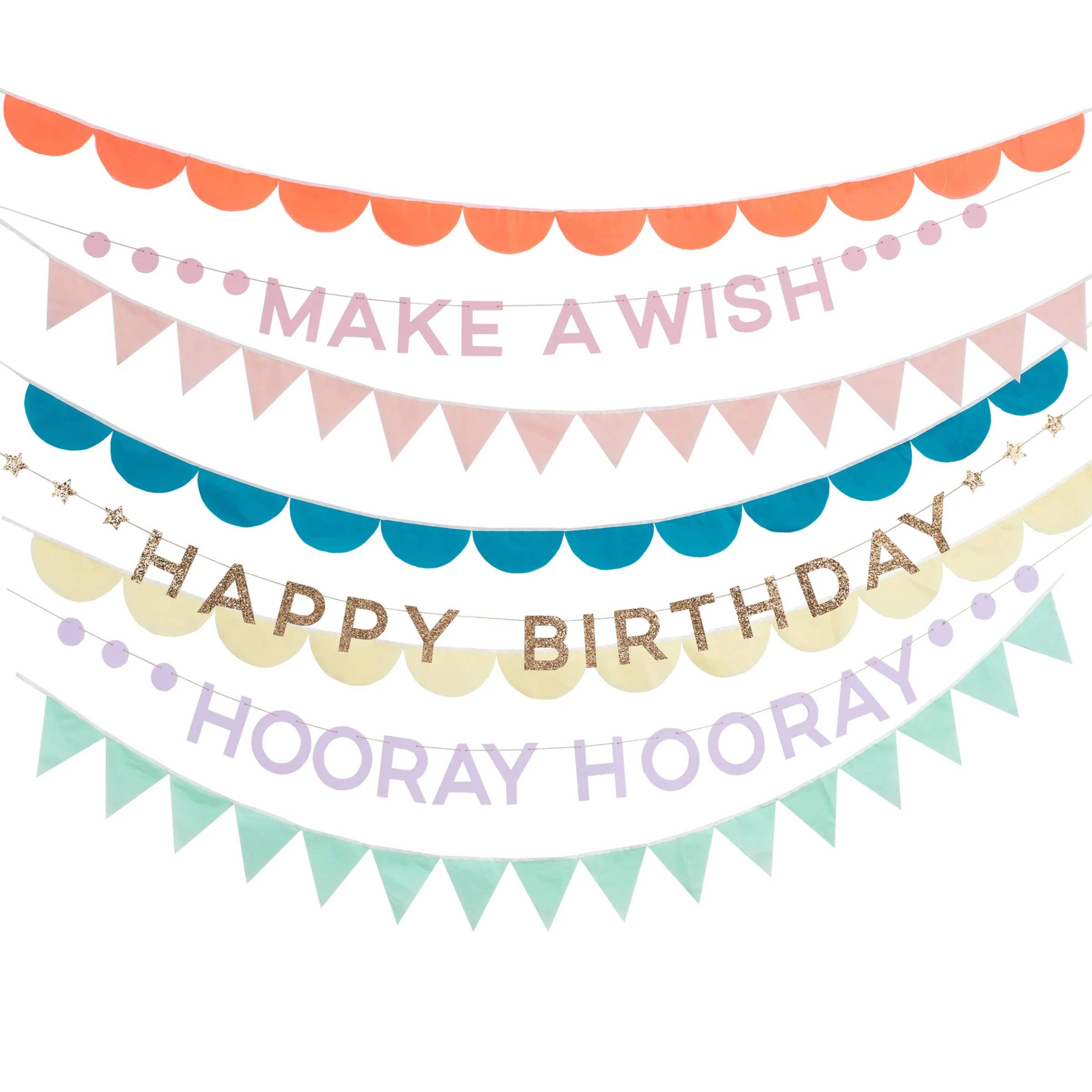Rainbow Birthday Garland Set>Meri Meri Outlet