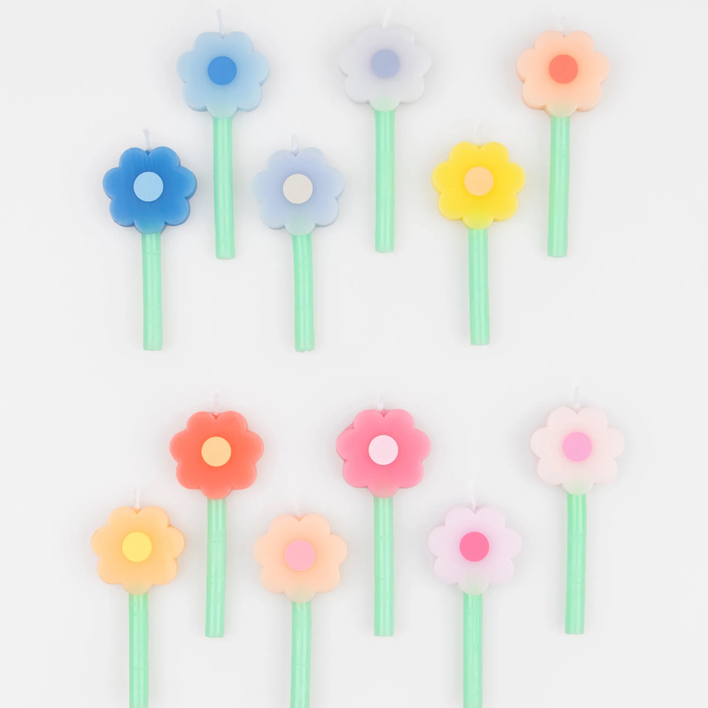 Rainbow Daisy Candles (x 12)>Meri Meri Online