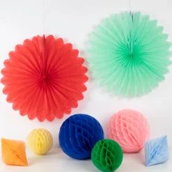Rainbow Honeycomb Decoration Kit (x 16)>Meri Meri Fashion