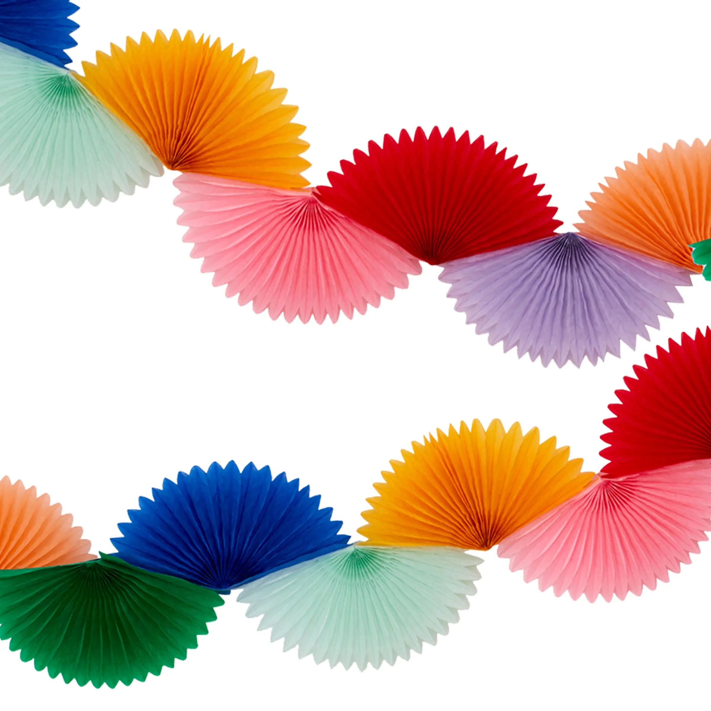 Rainbow Honeycomb Fan Garland>Meri Meri Best