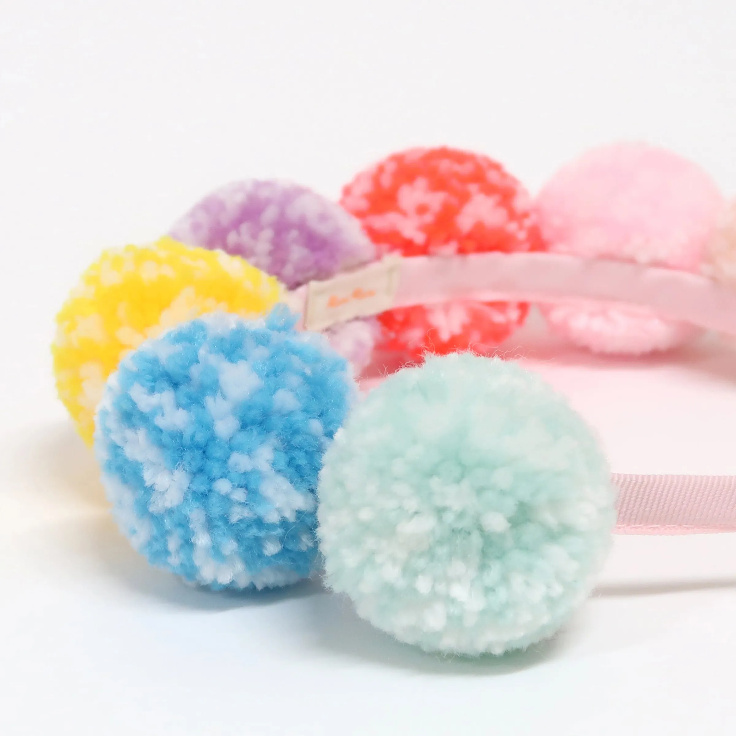 Rainbow Pompom Headband>Meri Meri Fashion