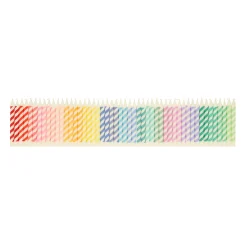 Rainbow Striped Mini Candles (x 50)>Meri Meri Online