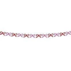 Red & Pink Glitter Bow Garland><noscript><img width=