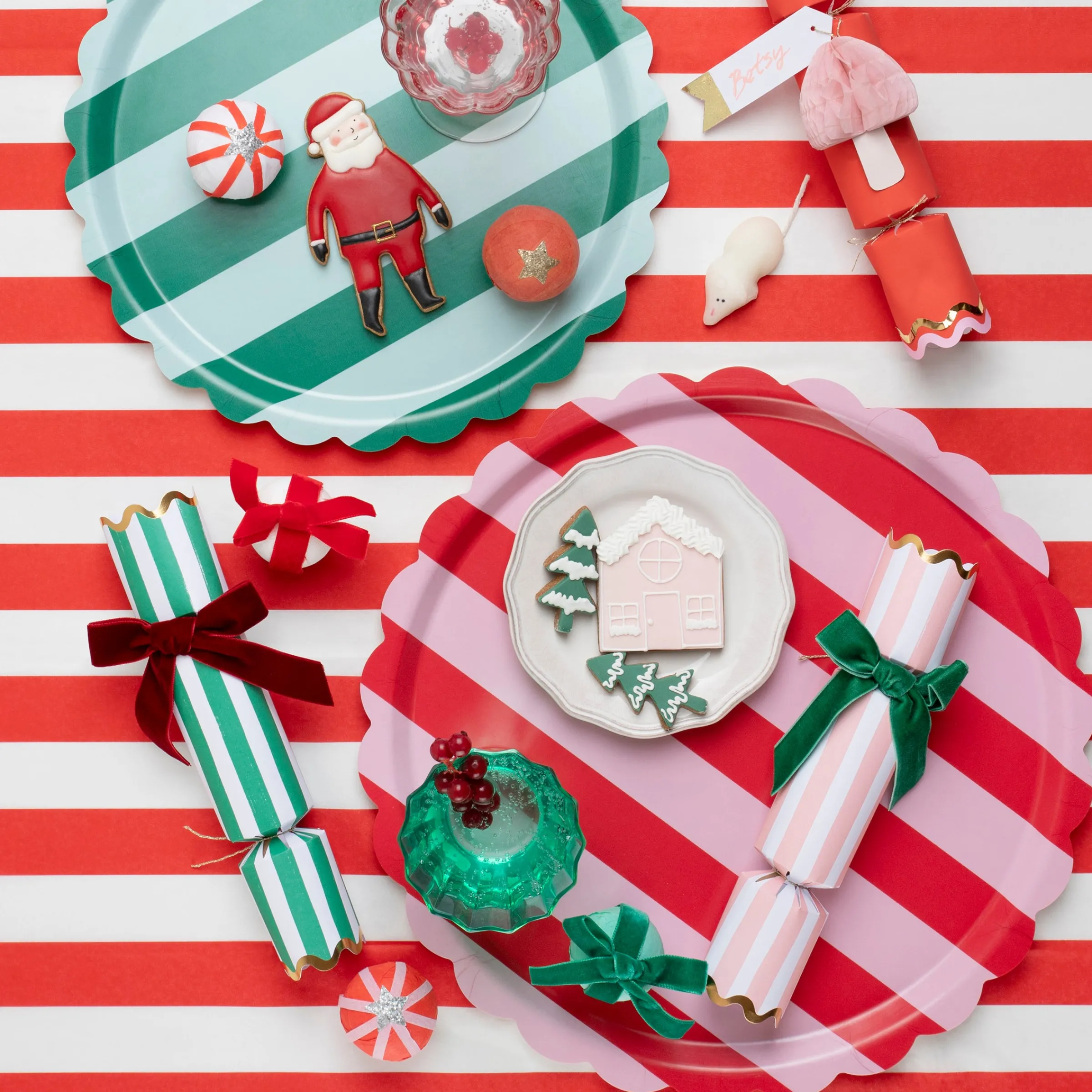 Red & Pink Large Tray>Meri Meri Clearance