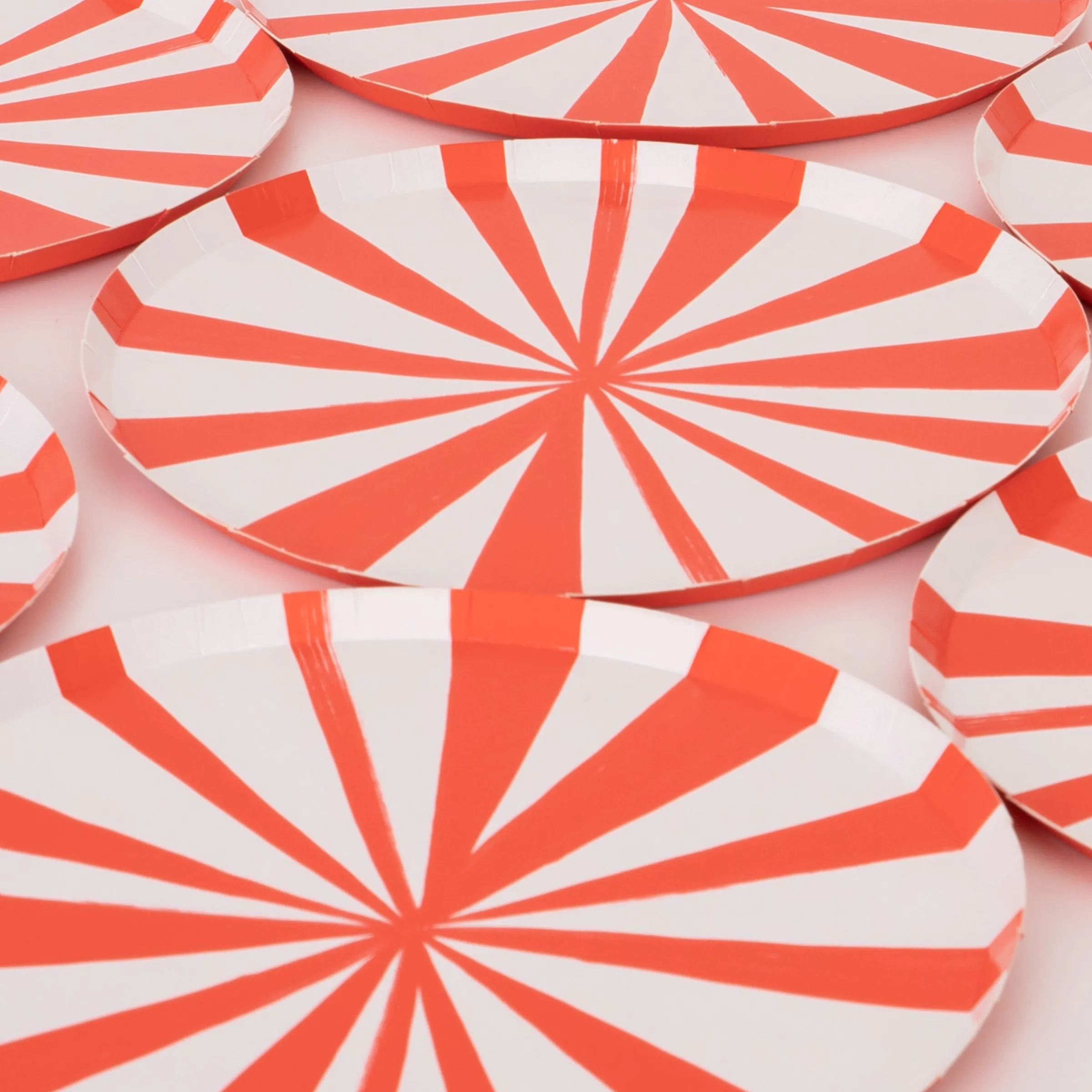 Red Stripe Side Plates (x 8)>Meri Meri Discount