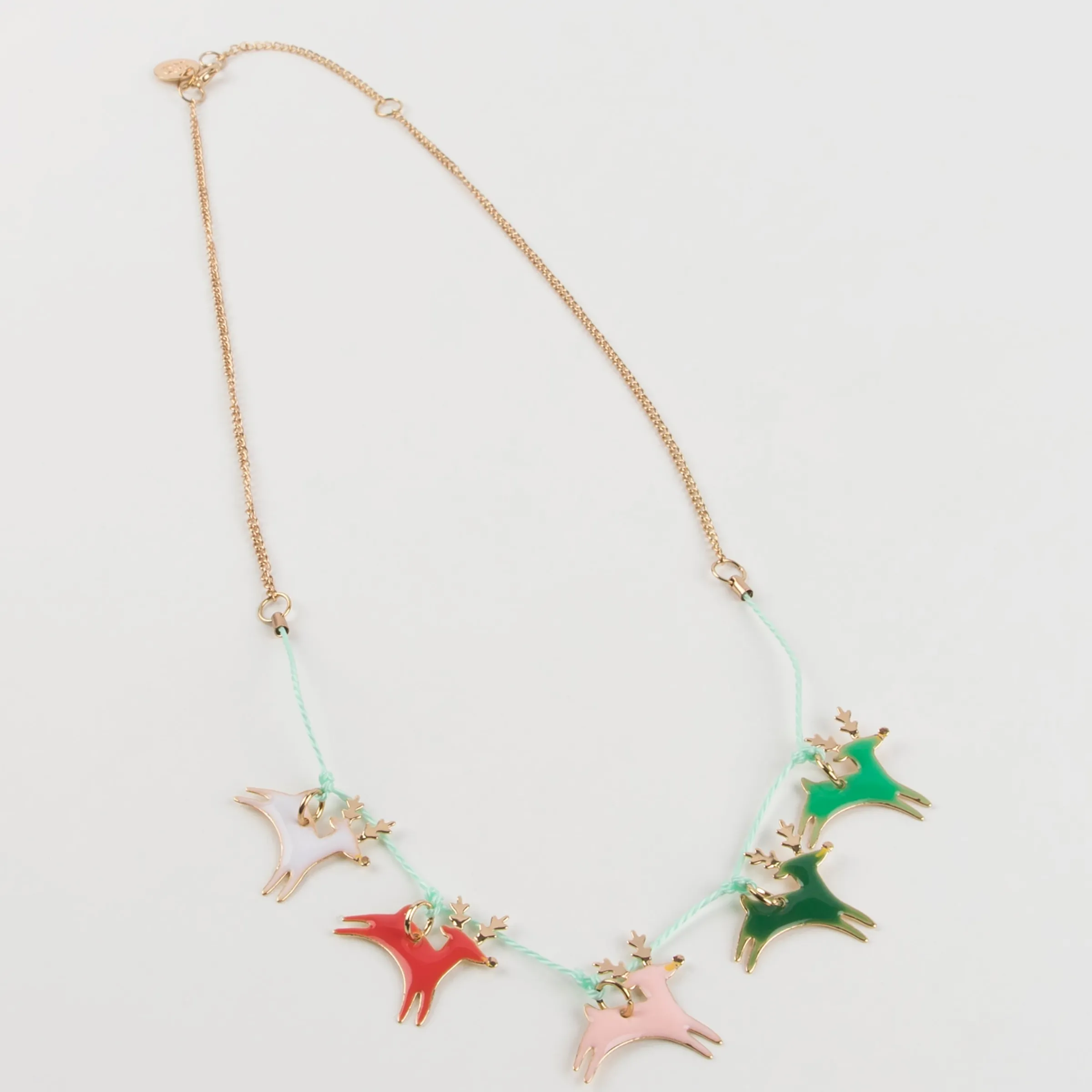 Reindeer Enamel Necklace>Meri Meri Fashion