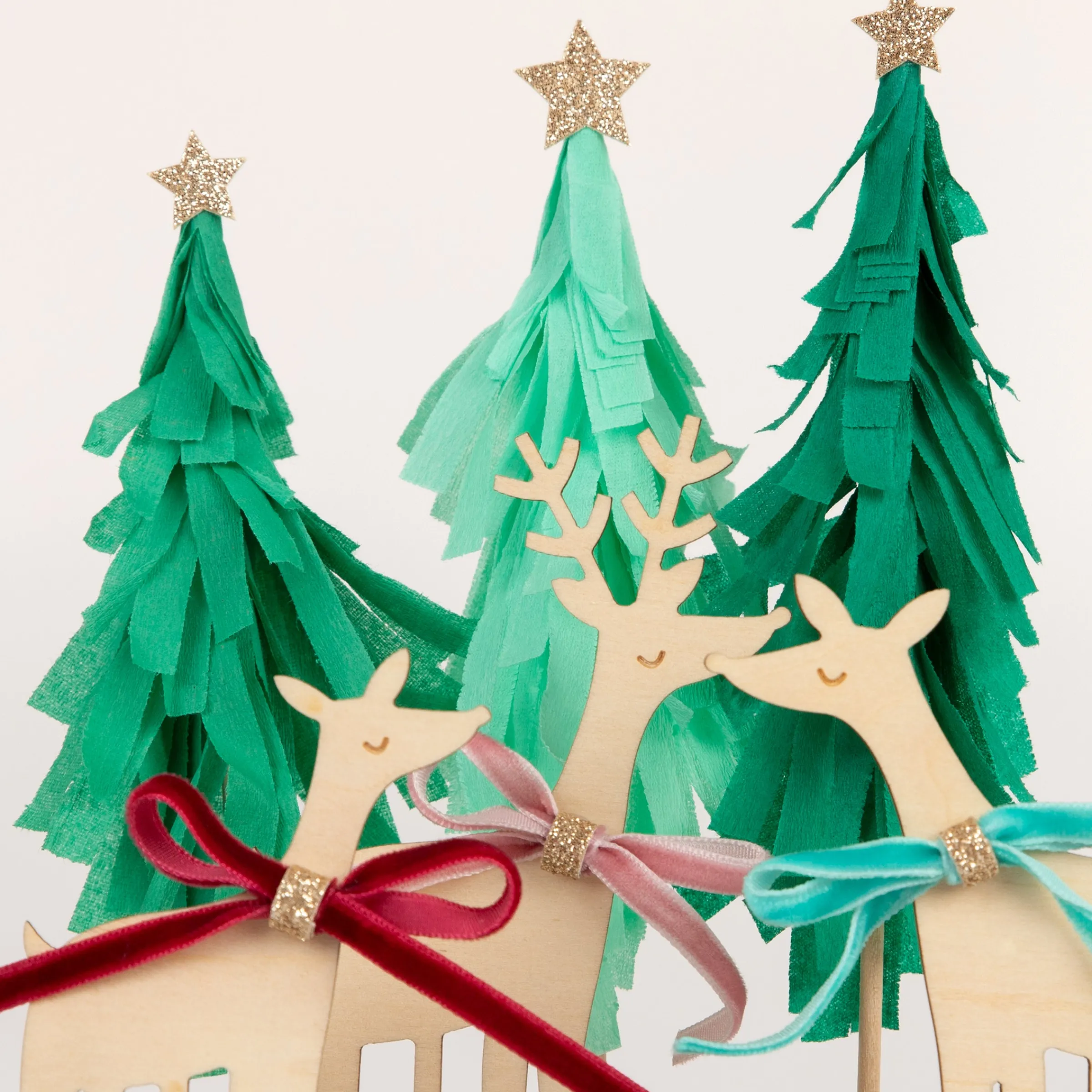 Reindeer Family Cake Toppers (x 6)>Meri Meri Discount