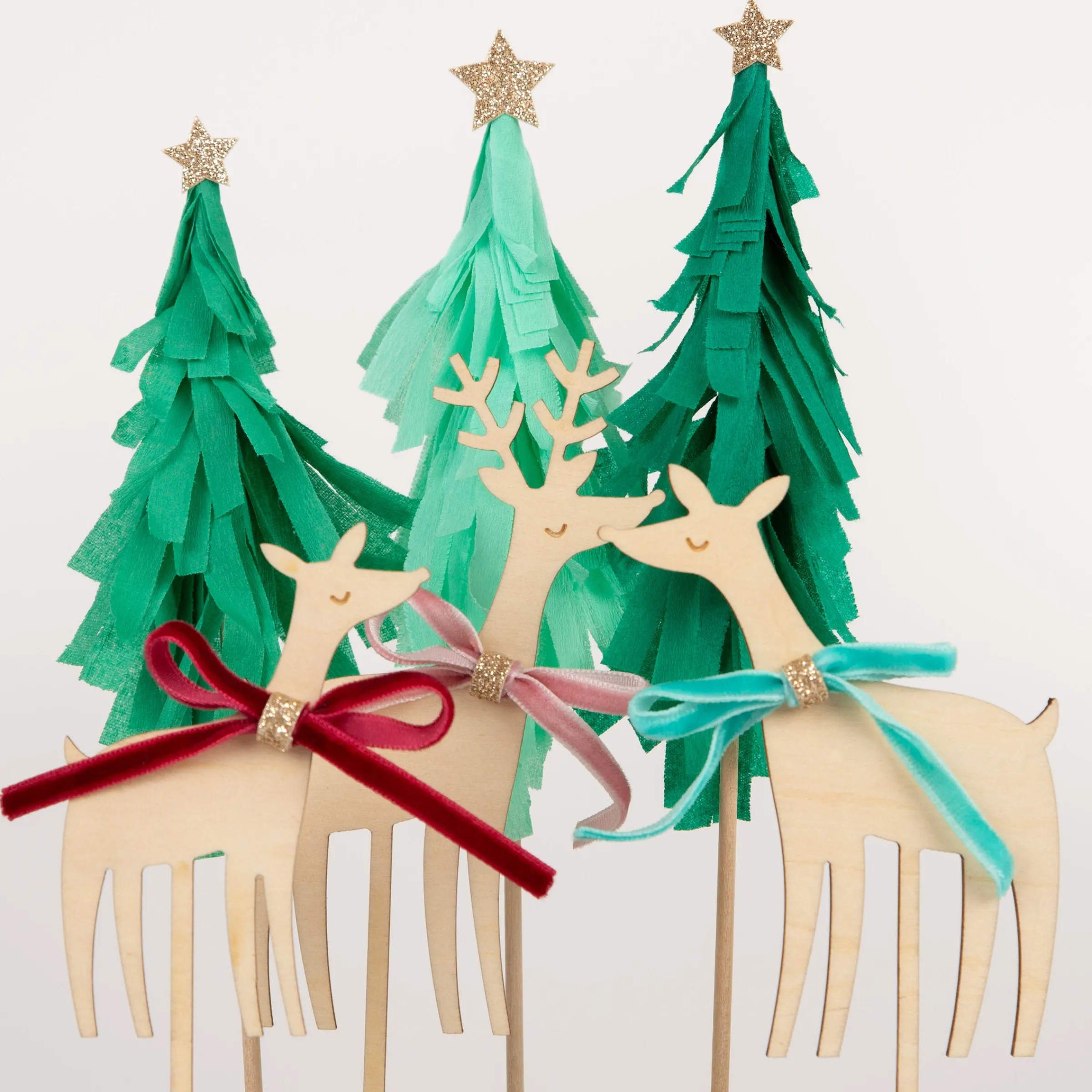 Reindeer Family Cake Toppers (x 6)>Meri Meri Discount