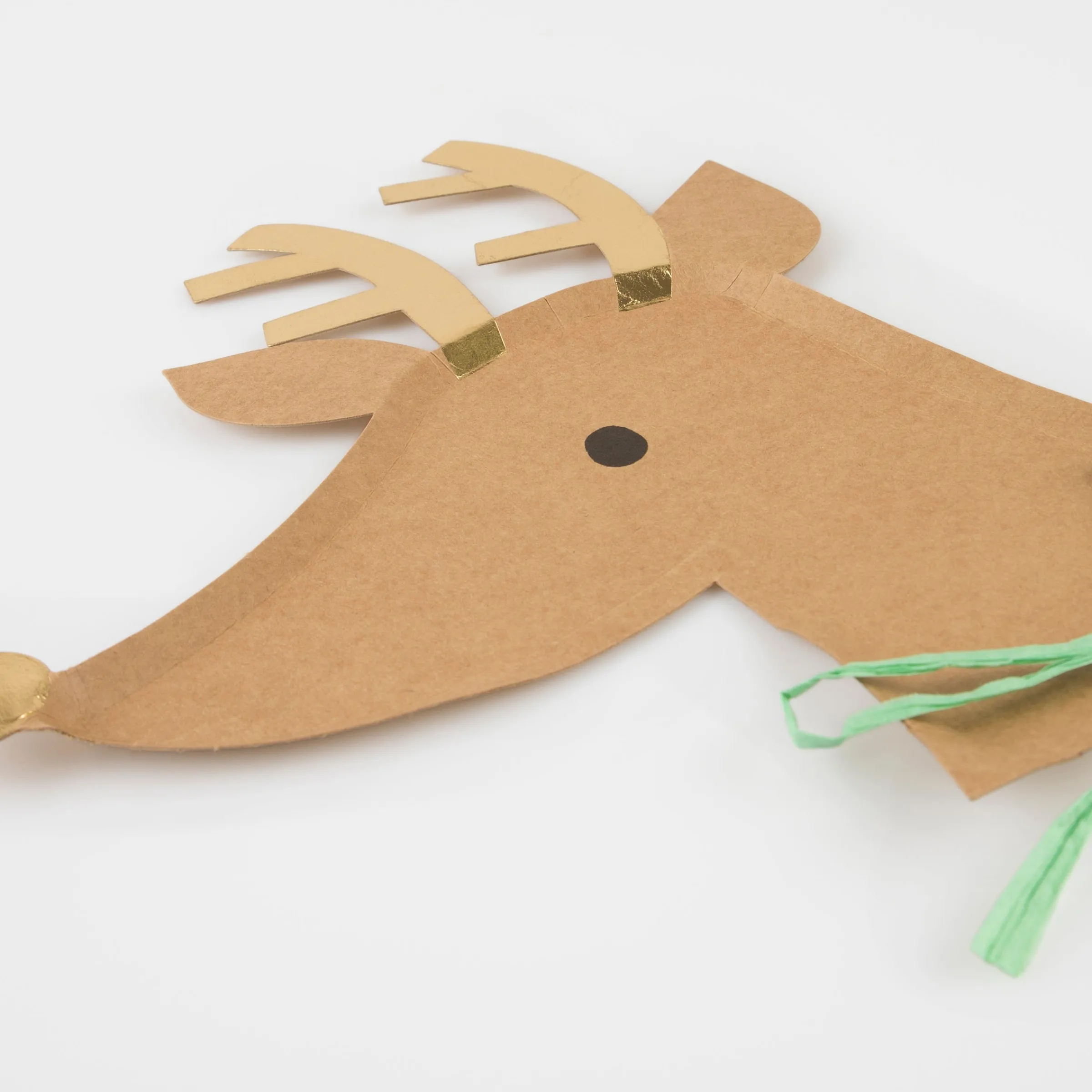 Reindeer With Raffia Bow Plates (x 8)>Meri Meri Discount