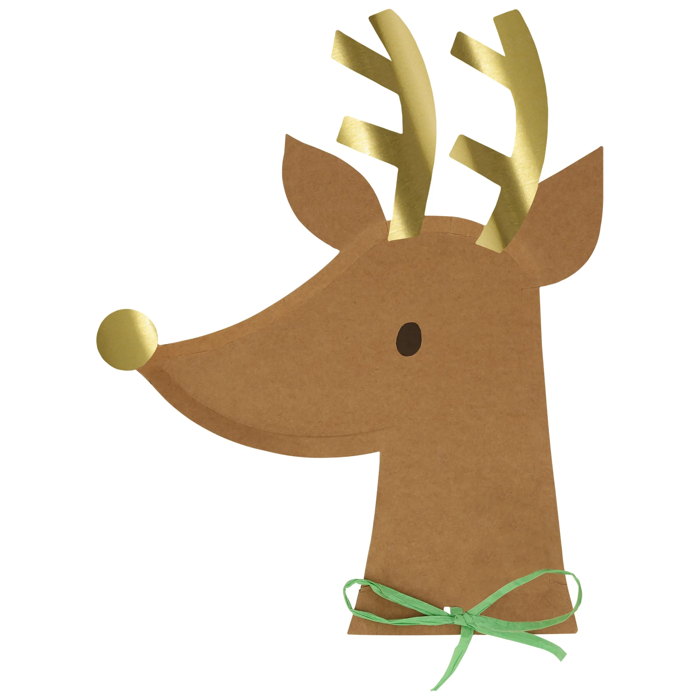 Reindeer With Raffia Bow Plates (x 8)>Meri Meri Discount