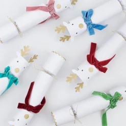 Reindeer With Velvet Bows Crackers (x 6)><noscript><img width=
