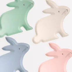 Reusable Bamboo Bunny Plates (x 4)>Meri Meri Best