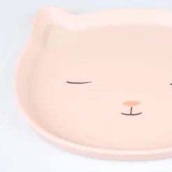 Reusable Pink Cat Plate>Meri Meri New