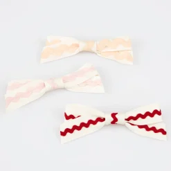 Ricrac Bow Hair Clips (x 5)><noscript><img width=