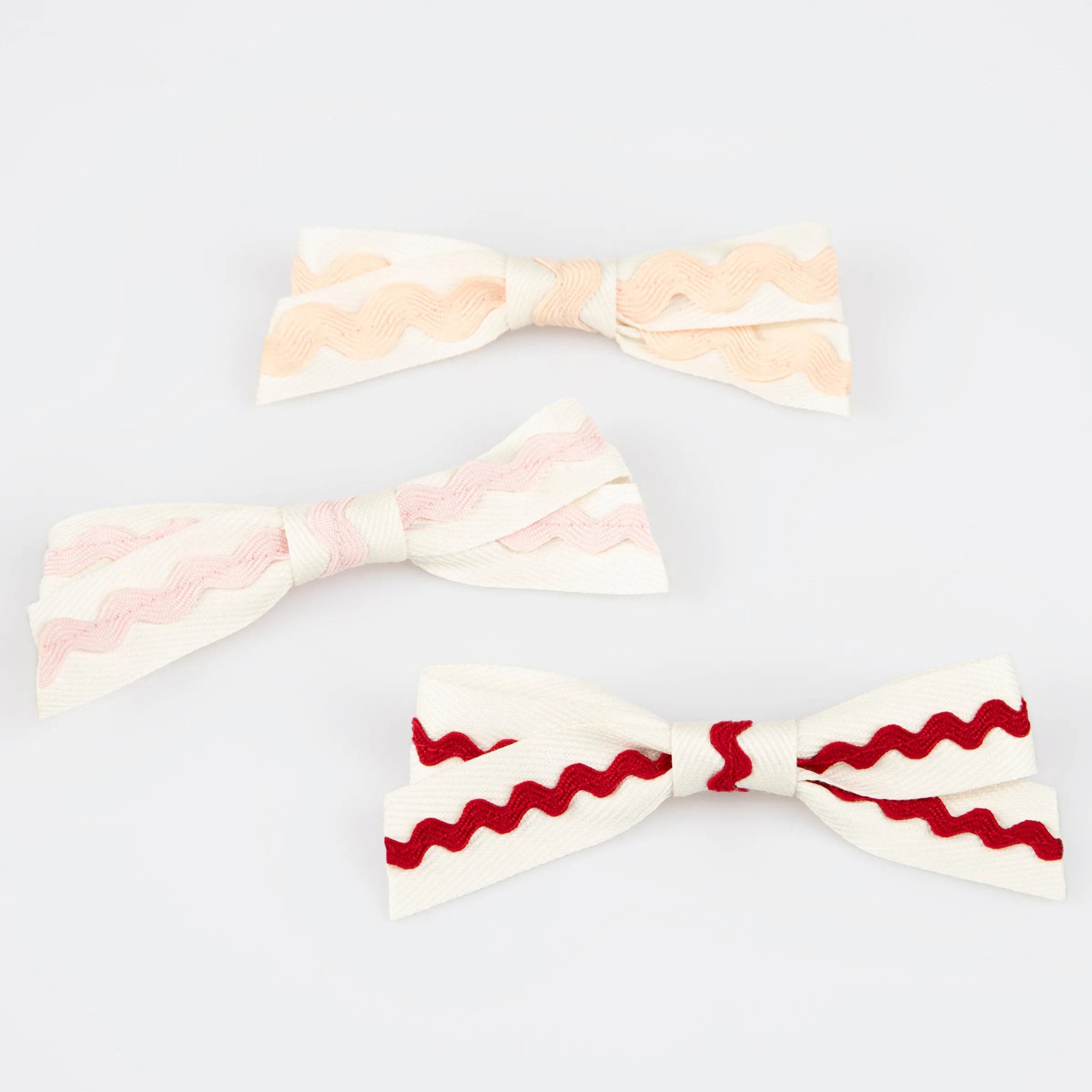 Ricrac Bow Hair Clips (x 5)>Meri Meri Hot