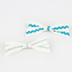Ricrac Bow Hair Clips (x 5)><noscript><img width=