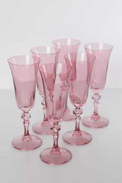 Rose Regal Flutes ( x 6)>Meri Meri Hot