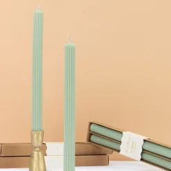 Sage Green Table Candles (x 2)>Meri Meri Fashion